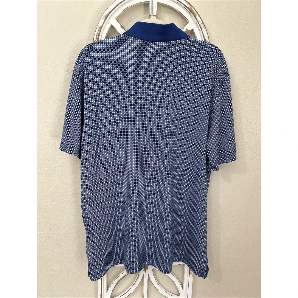 Brooks Borthers MENS LARGE Blue Stretch Golf Polo Shirt - Picture 4 of 4